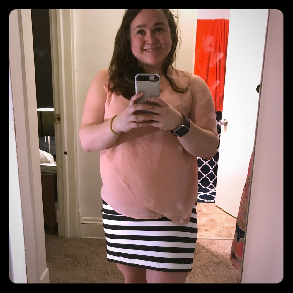 Tinley Road Striped Skirt Size L